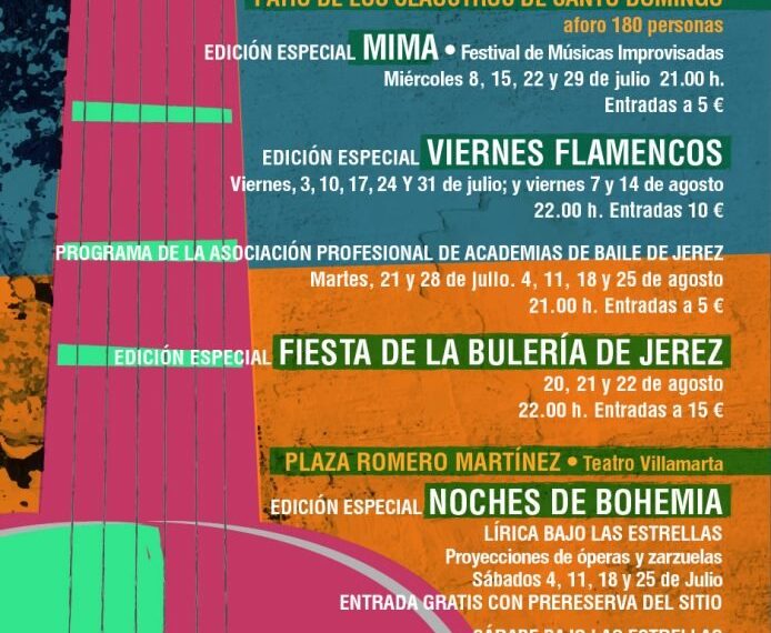 Jerez presenta un gran programa flamenco para julio y agosto #CalóFlamenco: Viernes flamencos y Fiesta de la Bulería