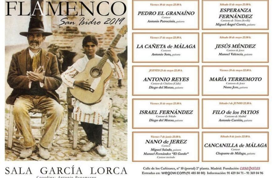 Espléndido cartel “Flamenco en San Isidro 2019” en la García Lorca de Casa Patas