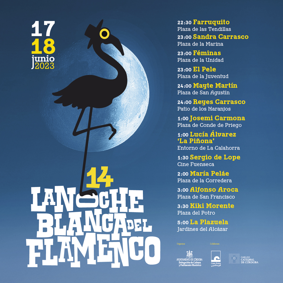Noche Blanca del Flamenco, Córdoba 17 al 18 junio