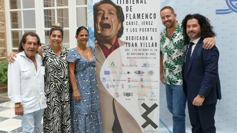 Juan Villar, merecido homenaje de la III Bienal de Cádiz, Jerez y Los Puertos