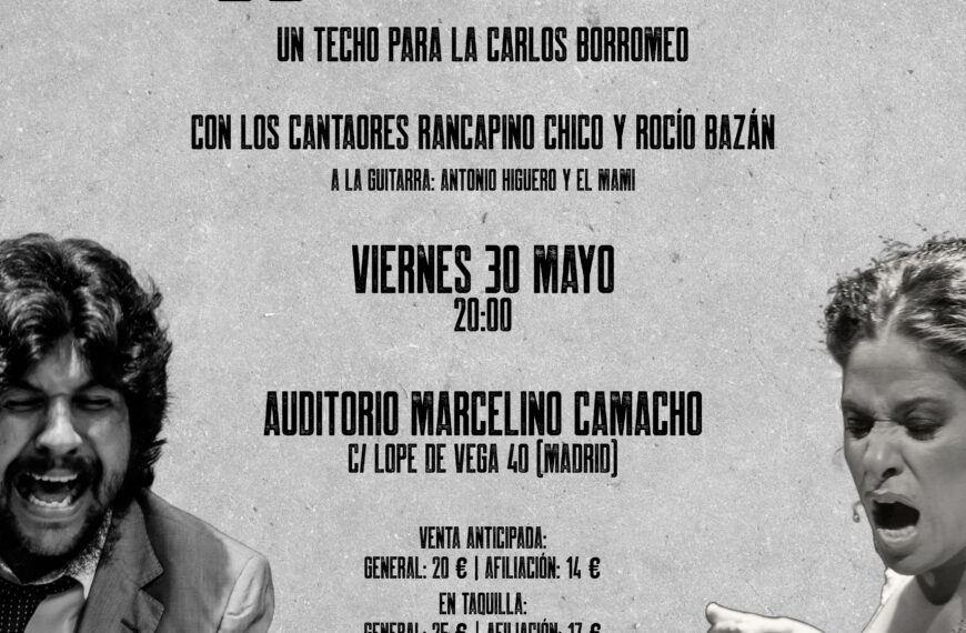 CCOOmpás Flamenco 2025: 30 de mayo, en solidaridad con la Parroquia San Carlos Borromeo